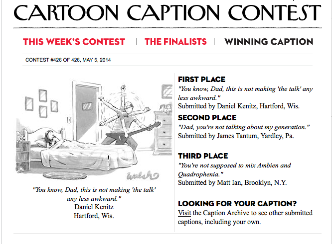 The Life Stages of a New Yorker Caption Contest Junkie - McSweeney’s