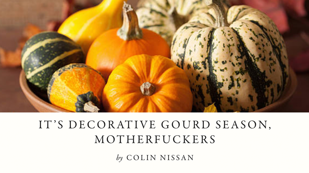 It\'s Decorative Gourd Season, Motherfuckers - McSweeney\'s Internet ...