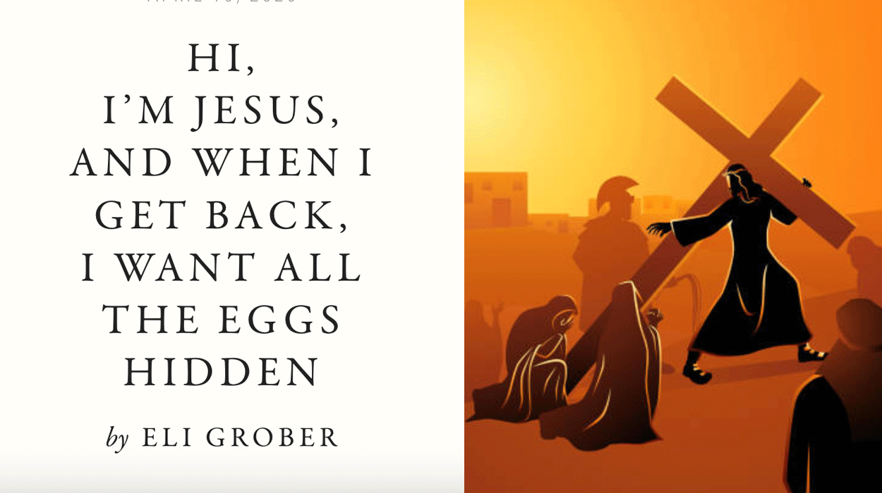 Easter eggs: what would Jesus eat?, The Independent