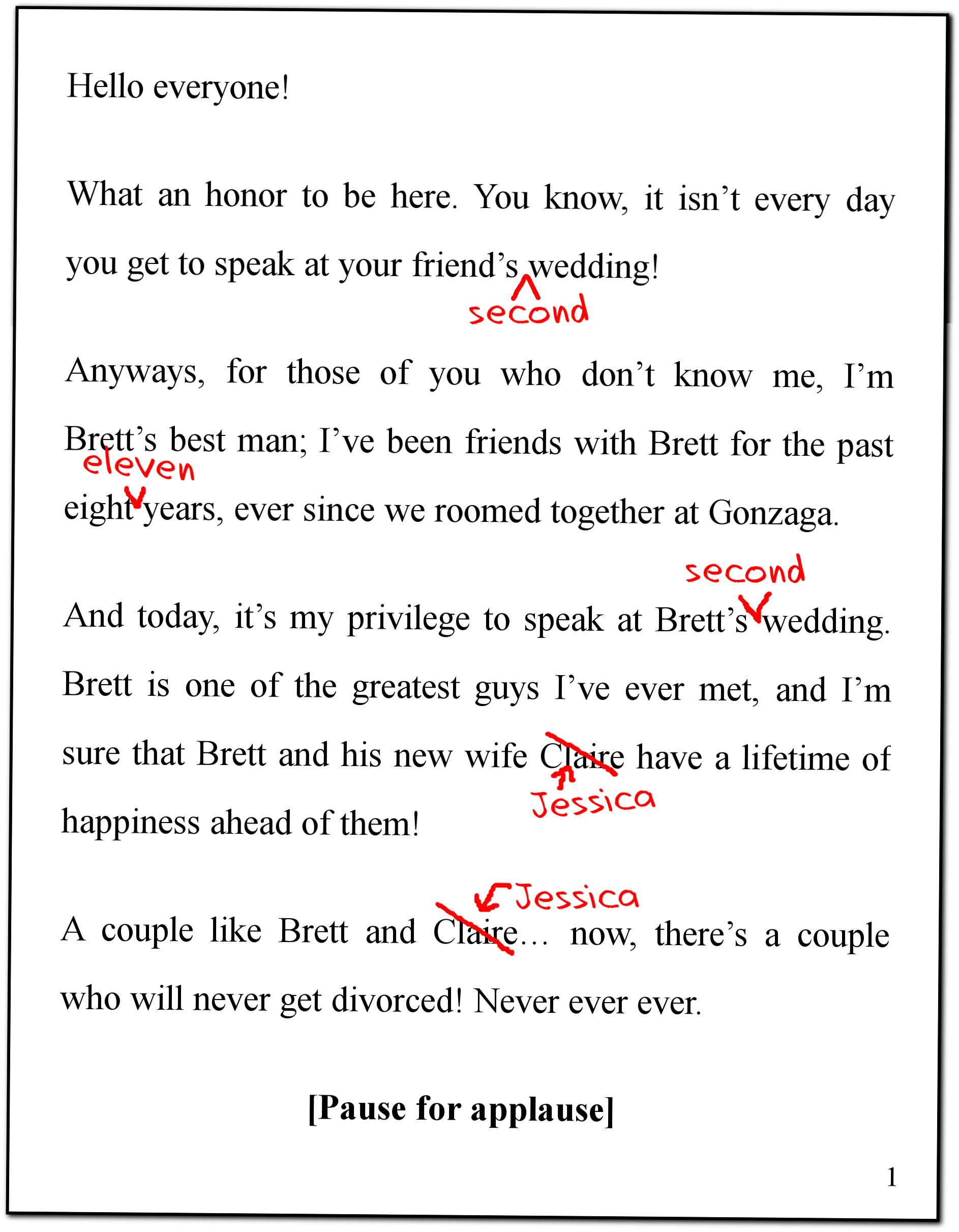 writing a short best man speech