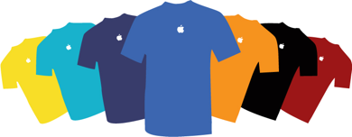 Apple shop employee shirt